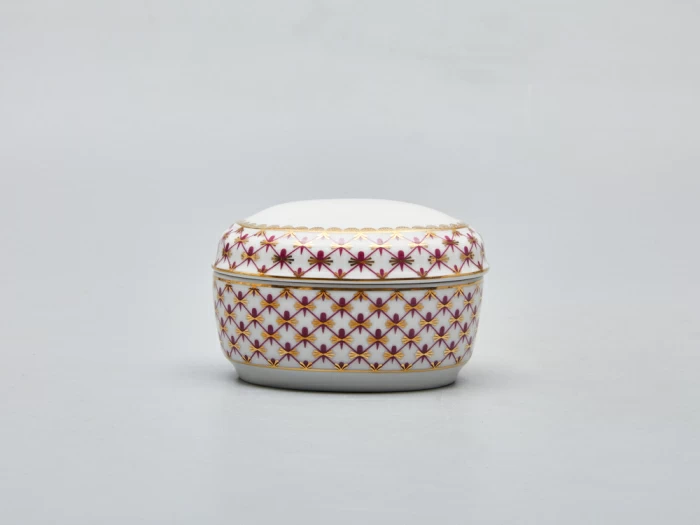 Туалетная коробочка Овальная "Сетка-Блюз" арт. 80.92420.00.1,  Туалетная коробочка Овальная "Сетка-Блюз" арт. 80.92420.00.1,