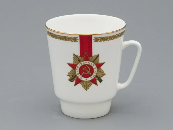 Чашка с блюдцем кофейная, форма Майская 2, рисунок 80 лет Победы, арт 81.33973.00.1, 