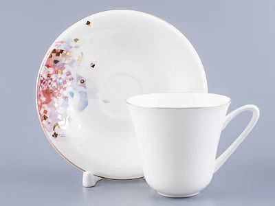 Чашка с блюдцем чайная форма Сад рисунок Фея смелости арт. 81.24851.00.1