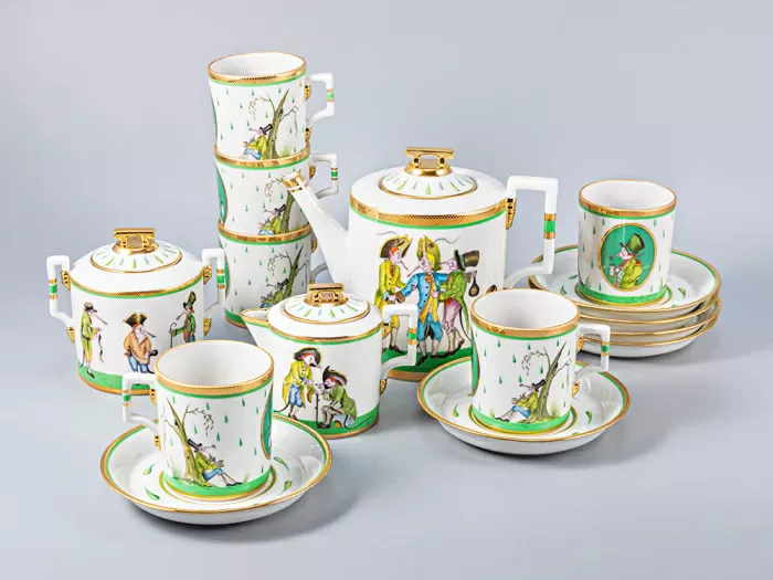 Сервиз чайный Гербовая Крысята-воришки, 6 персон 15 предметов, арт. 81.16925.00.1, 