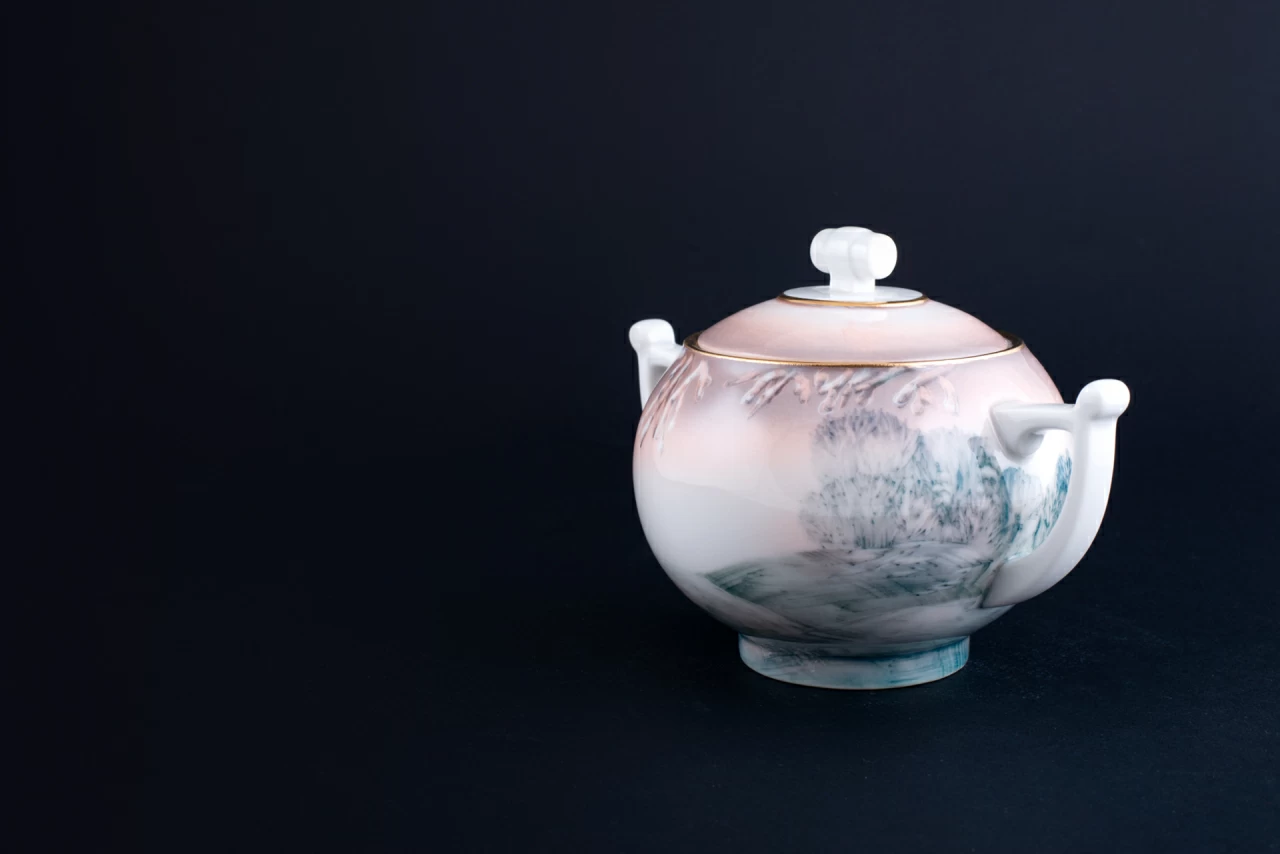 Сахарница Зима в деревне на форме Кострома арт 40.03498.00.1, 