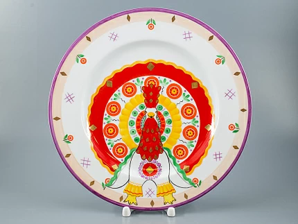 Декоративная тарелка 265 мм, форма Mazarin, рисунок Жар птица, арт 80.86742.00.1 Декоративная тарелка 265 мм, форма Mazarin, рисунок Жар птица, арт 80.86742.00.1