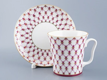 Бокал с блюдцем форма Ленинградский рисунок Сетка-Блюз 2 арт. 81.24769.00.1 Бокал с блюдцем форма Ленинградский рисунок Сетка-Блюз 2 арт. 81.24769.00.1