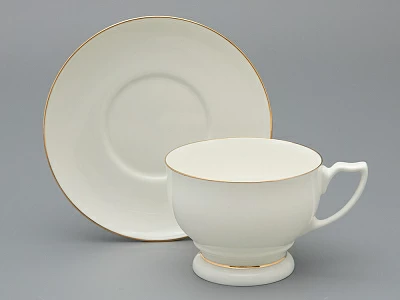 Сервиз чайный форма Жемчужина рисунок Золотая лента, 6 персон 14 предметов, арт. 81.26223.00.1