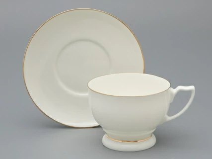 Сервиз чайный форма Жемчужина рисунок Золотая лента, 6 персон 14 предметов, арт. 81.26223.00.1, 