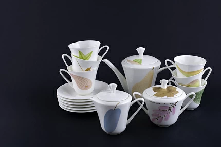 Сервиз чайный Август, на форме Сад, на 6 персон, 15 предметов, арт. 81.21621.00.1