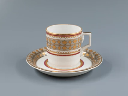 Чашка с блюдцем кофейная 160 мл.,  форма Гербовая,  рисунок Бельведер, арт. 81.28342.00.1, 