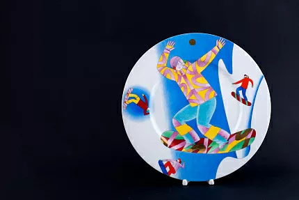 Декоративная тарелка Сноубординг на форме Mazarin, арт 60.07771.00.5