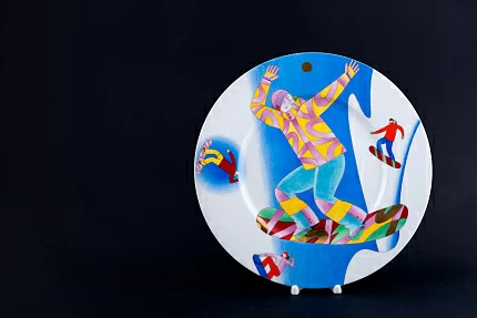 Декоративная тарелка Сноубординг на форме Mazarin, арт 60.07771.00.5