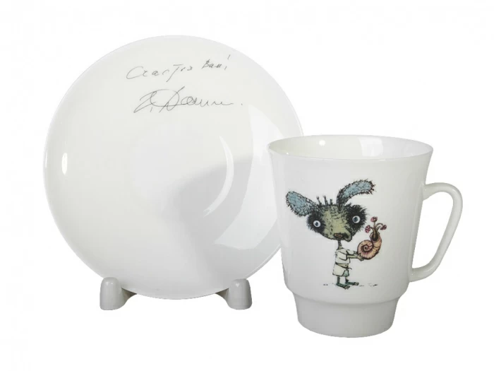 Чашка с блюдцем форма Майская рисунок Фитюлька. Автор идеи Георгий Данелия арт. 81.34354.00.1, 