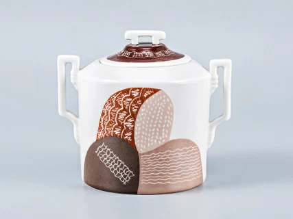 Сервиз чайный форма Гербовая рисунок Бабы, 2 персоны 7 предметов, арт. 81.15102.00.1, 