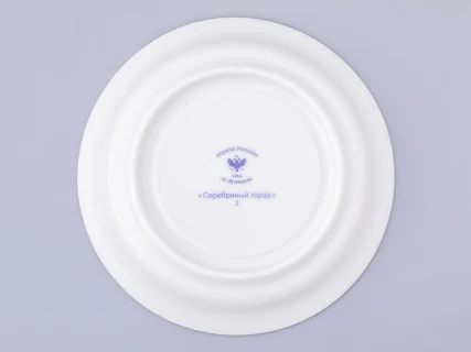 Чашка с блюдцем чайная, форма Гербовая, рисунок Серебряный город 2, арт. 81.32585.00.1, 