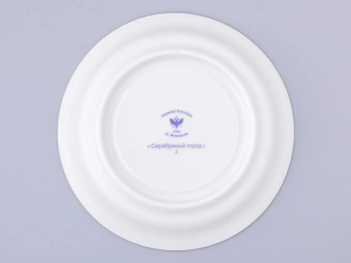 Чашка с блюдцем чайная, форма Гербовая, рисунок Серебряный город 2, арт. 81.32585.00.1, 