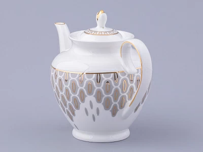 Сервиз чайный на 6 персон 14 предметов форма Весенняя 2 рисунок Саламандра Грей, арт. 81.31630.00.1