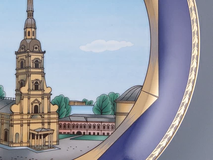 Тарелка декоративная 275 мм в подарочной упаковке, форма Эллипс рисунок Любимый город  Петропавловская крепость, арт. 81.31719.00.1 Тарелка декоративная 275 мм в подарочной упаковке, форма Эллипс рисунок Любимый город  Петропавловская крепость, арт. 81.31719.00.1