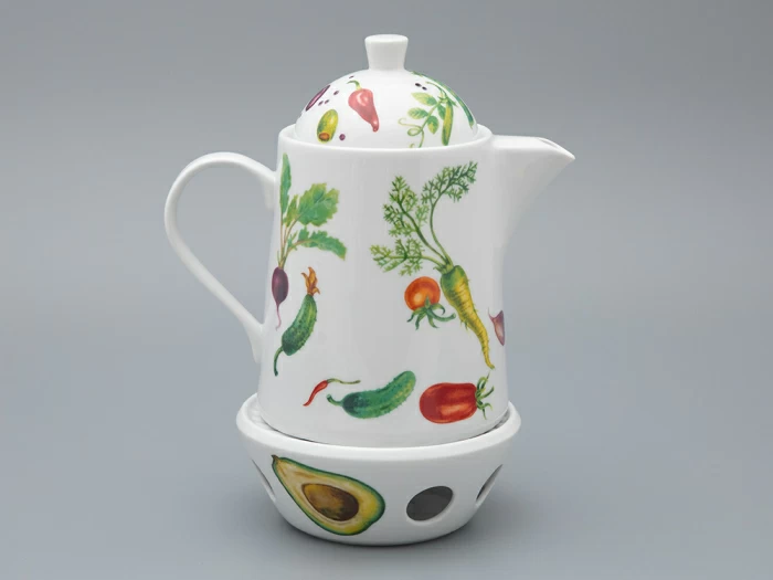 Чайник с подогревателем, 1200 мл рисунок Мамина Дача форма OPTY, арт. 80.02054.00.1, 