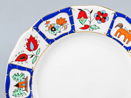 Сервиз чайный форма Тюльпан рисунок Русский лубок, 6 персон 20 предметов, арт. 81.20958.00.1 Сервиз чайный форма Тюльпан рисунок Русский лубок, 6 персон 20 предметов, арт. 81.20958.00.1