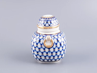 Чайница Колечко Кобальтовая сетка арт. 80.59156.00.1