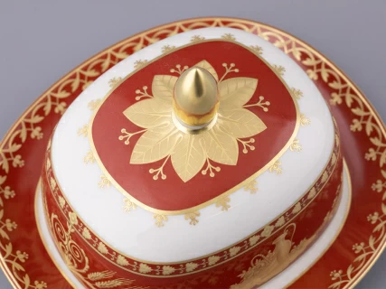 Масленка форма Александрия, рисунок Гурьевский сервиз, арт. 80.48458.00.1, 