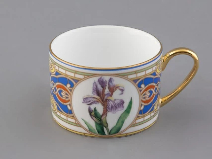 Чашка с блюдцем 250 мл в подарочной упаковке форма Соло, рисунок Нежный Ирис, арт. 81.32657.00.1,  Чашка с блюдцем 250 мл в подарочной упаковке форма Соло, рисунок Нежный Ирис, арт. 81.32657.00.1,