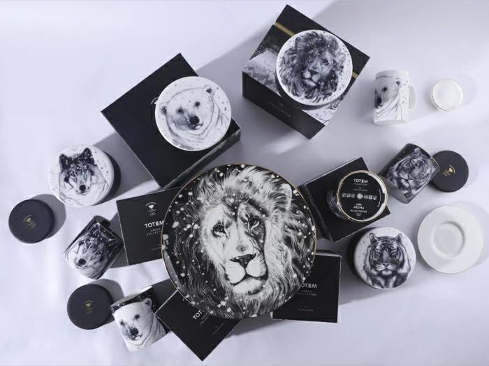 Свеча ароматическая в подарочной упаковке, рисунок Тотем. Лев аромат Пало Санто арт. 81.31595.00.1, 