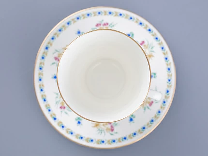 Чашка с блюдцем кофейная форма Майская рисунок Голубой колокольчик с отводкой арт. 81.14021.00.1