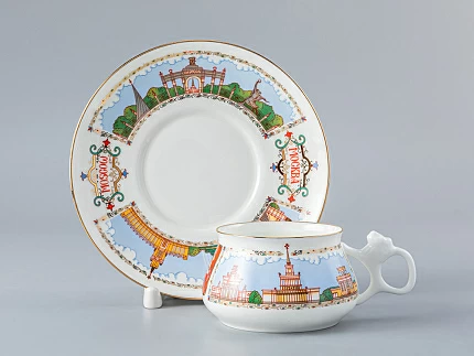 Чашка с блюдцем кофейная 180 мл форма Билибина рисунок Павильоны ВДНХ арт. 81.24413.00.1
