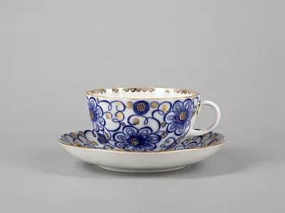 Трехпредметный комплект чайный форма Тюльпан рисунок Вьюнок 250 мл арт. 81.11210.00.1