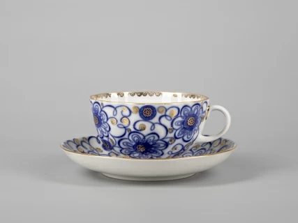 Трехпредметный комплект чайный форма Тюльпан рисунок Вьюнок 250 мл арт. 81.11210.00.1, 