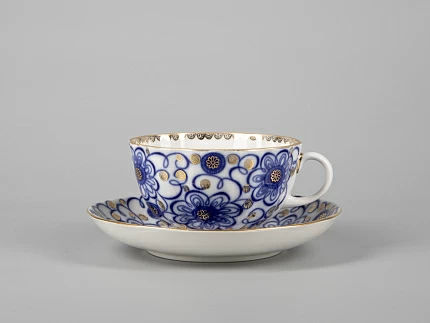 Трехпредметный комплект чайный форма Тюльпан рисунок Вьюнок 250 мл арт. 81.11210.00.1