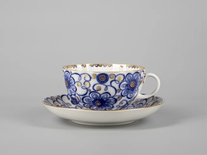 Трехпредметный комплект чайный форма Тюльпан рисунок Вьюнок 250 мл арт. 81.11210.00.1, 