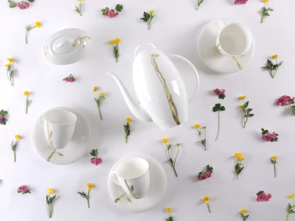 Сервиз чайный на 6 персон, 14 предметов, форма Оливия, рисунок Лидия, арт 81.31429.00.1, 