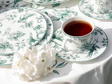 Тарелка мелкая 215 мм. форма Европейская Рисунок Monplaisir Green, арт., 80.48337.00.1