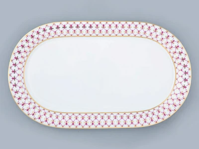 Сервиз столовый на 6 персон 24 предмета форма Юлиана рисунок Сетка-блюз 2, арт. 81.32450.00.1