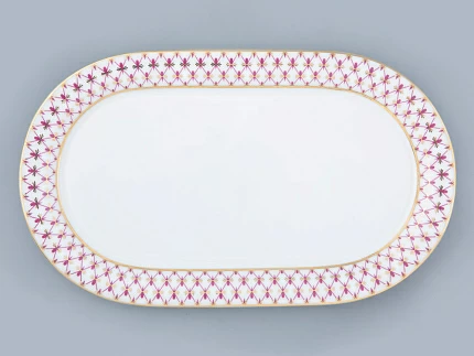 Сервиз столовый на 6 персон 24 предмета форма Юлиана рисунок Сетка-блюз 2, арт. 81.32450.00.1