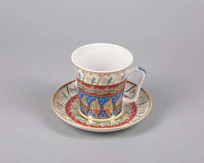 Бокал с блюдцем Ленинградский Новогодняя ночь 360 мл арт. 81.30699.00.1, 