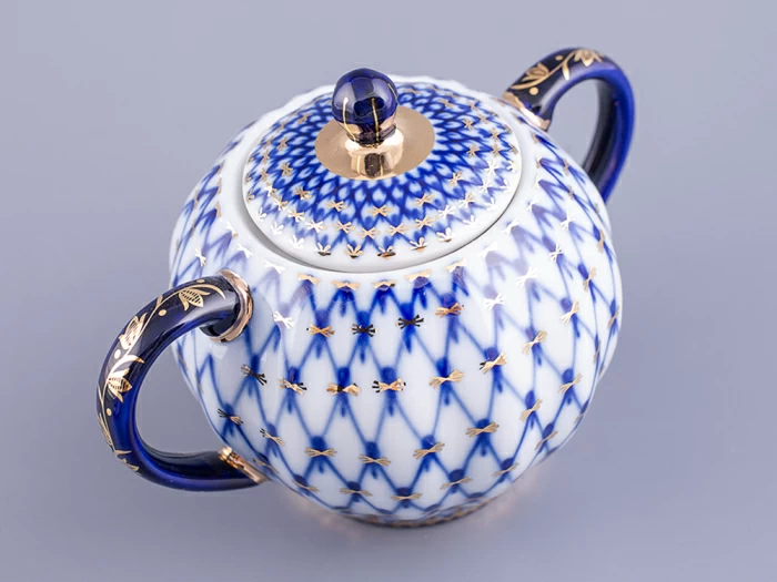 Сахарница Тюльпан Кобальтовая сетка арт. 80.00234.00.1, 