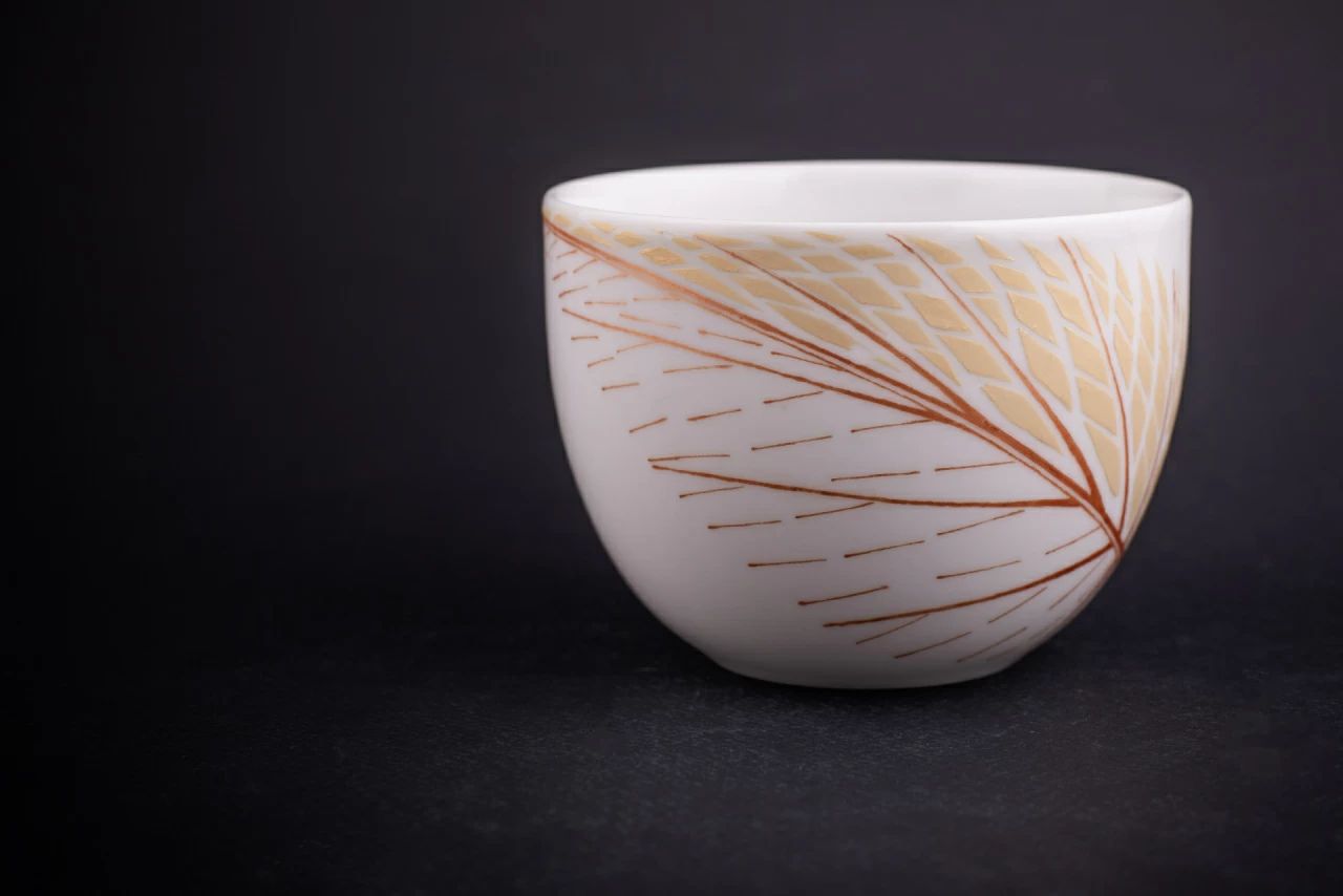 Чашка для бульона, рисунок Сентябрь, форма Молодежная, арт 70.02006.00.1,  Чашка для бульона, рисунок Сентябрь, форма Молодежная, арт 70.02006.00.1,