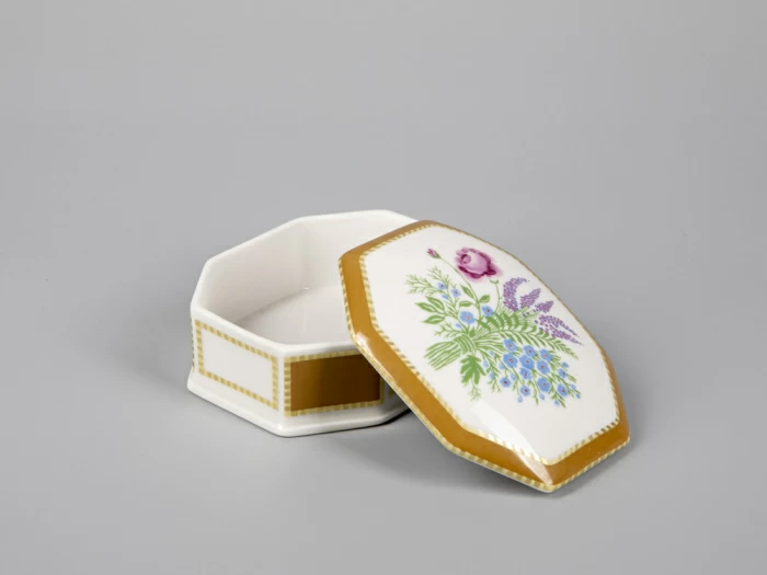 Туалетная коробочка форма Граненая рисунок Люпины арт. 80.59240.00.1, 