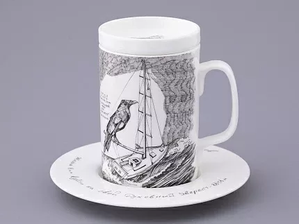 Бокал с крышкой в подарочной упаковке, форма Top. рисунок Яхта Алые паруса, арт. 81.32935.00.1