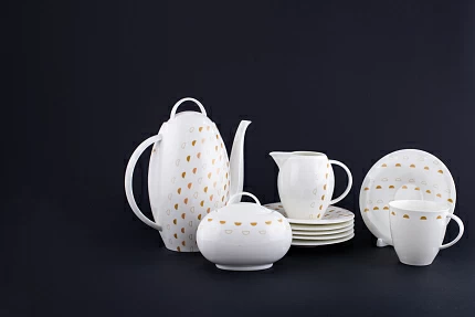 Чашка чайная Крем-брюле на форме Оливия, рисунок 2, арт 60.15931.00.1