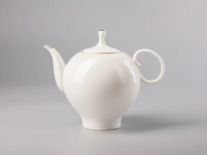 Чайник заварочный форма Яблочко рисунок Золотой кант 660 мл арт. 80.04410.00.1, 