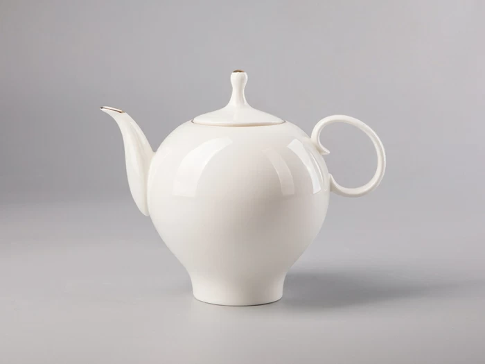 Чайник заварочный форма Яблочко рисунок Золотой кант 660 мл арт. 80.04410.00.1, 