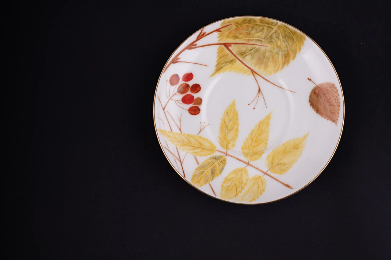 Чашка с блюдцем Золотое утро, на форме Купольная арт 61.21041.00.1,  Чашка с блюдцем Золотое утро, на форме Купольная арт 61.21041.00.1,