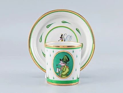 Чашка с блюдцем чайная Гербовая Крысята-воришки 1 арт. 81.16803.00.1 Чашка с блюдцем чайная Гербовая Крысята-воришки 1 арт. 81.16803.00.1