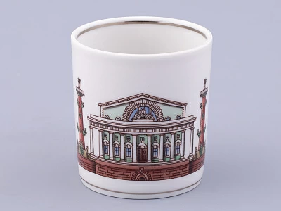 Чашка с блюдцем чайная, форма Гербовая, рисунок Серебряный город 3, арт. 81.32586.00.1 Чашка с блюдцем чайная, форма Гербовая, рисунок Серебряный город 3, арт. 81.32586.00.1