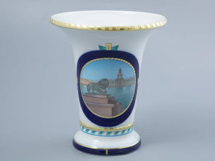 Ваза форма Ампирная рисунок Лев стережет город, арт. 80.44193.00.1, 