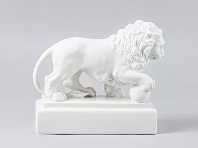 Скульптура Лев Белый арт. 82.63357.00.1