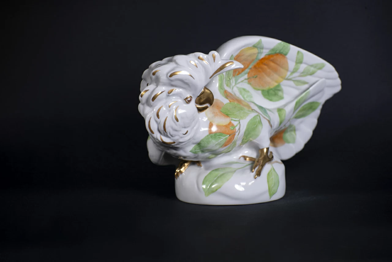 Скульптура Апельсиновый Кен на форме Какаду молуккский, арт 62.14145.00.1, 