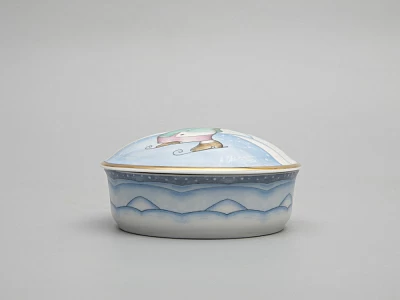 Туалетная коробочка форма Круглая рисунок Зима. Мальчик арт. 81.31062.00.1